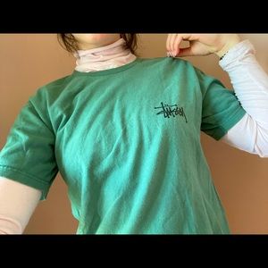 Stussy Green Cropped Tee (MED)